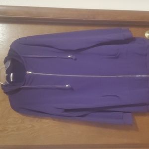 Zeagoo Purple Hooded Long Sleeve Sweatshirt Dress XXL